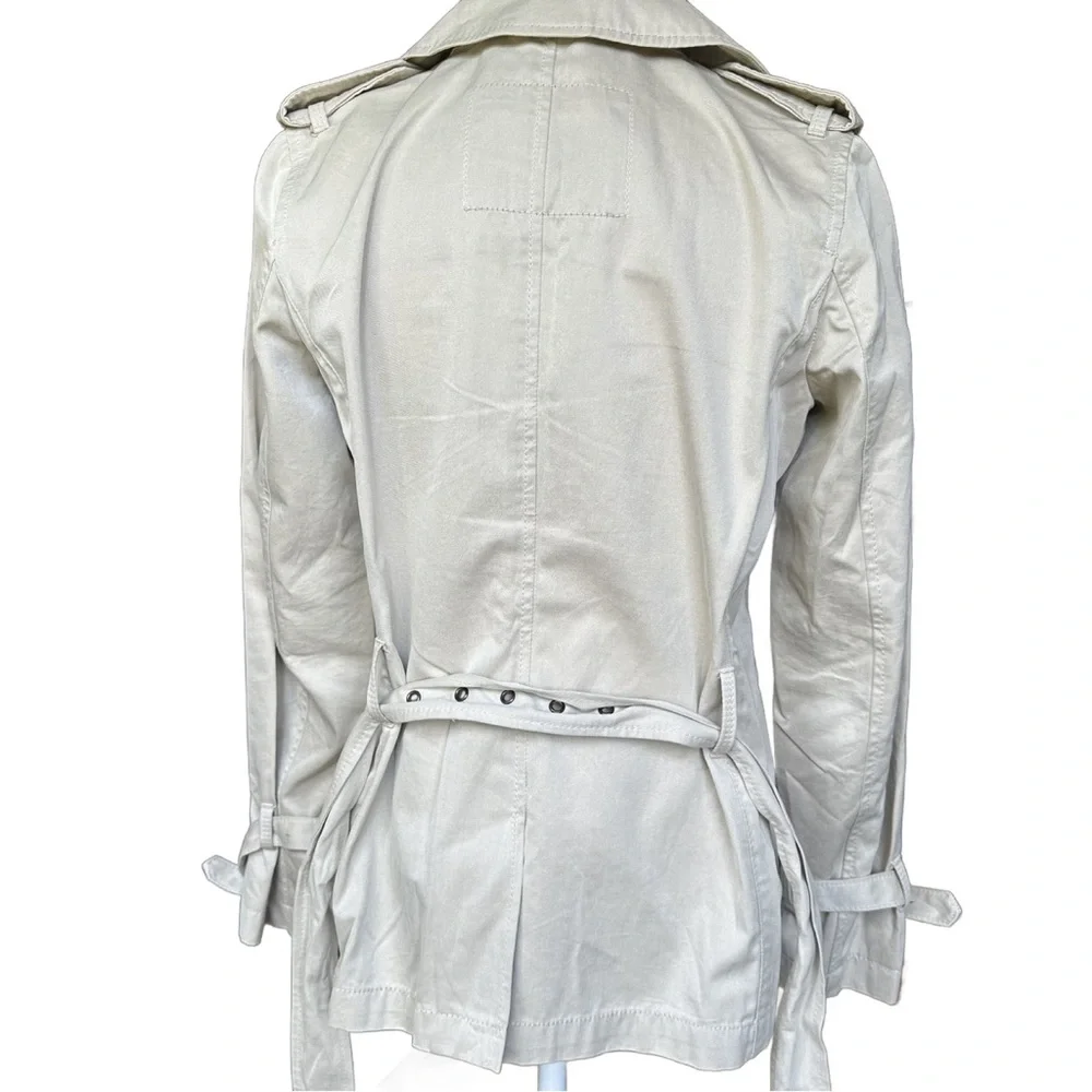 Banana Republic Trench Coat Womens Khaki Short - Picture 3 of 7